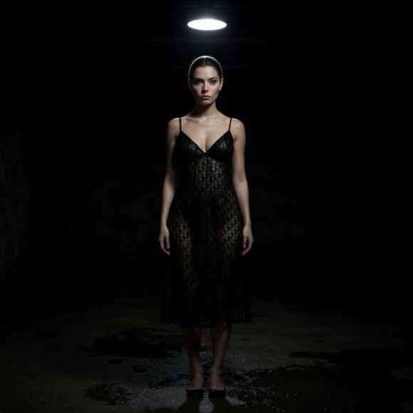 Vintage Dior Black Jacquard Sheer Monogram Logo dress by John Galliano - Picture 7 of 13